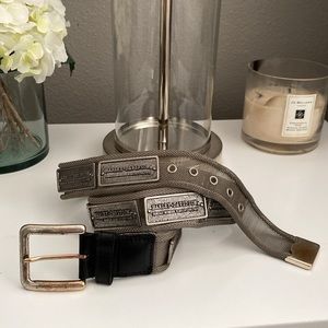 Rare HD Vintage western mesh metal leather statement concho belt made in USA